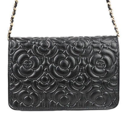 CHANEL 82336 CAMELLIA WALLET ON CHAIN