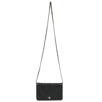 CHANEL 82336 CAMELLIA WALLET ON CHAIN