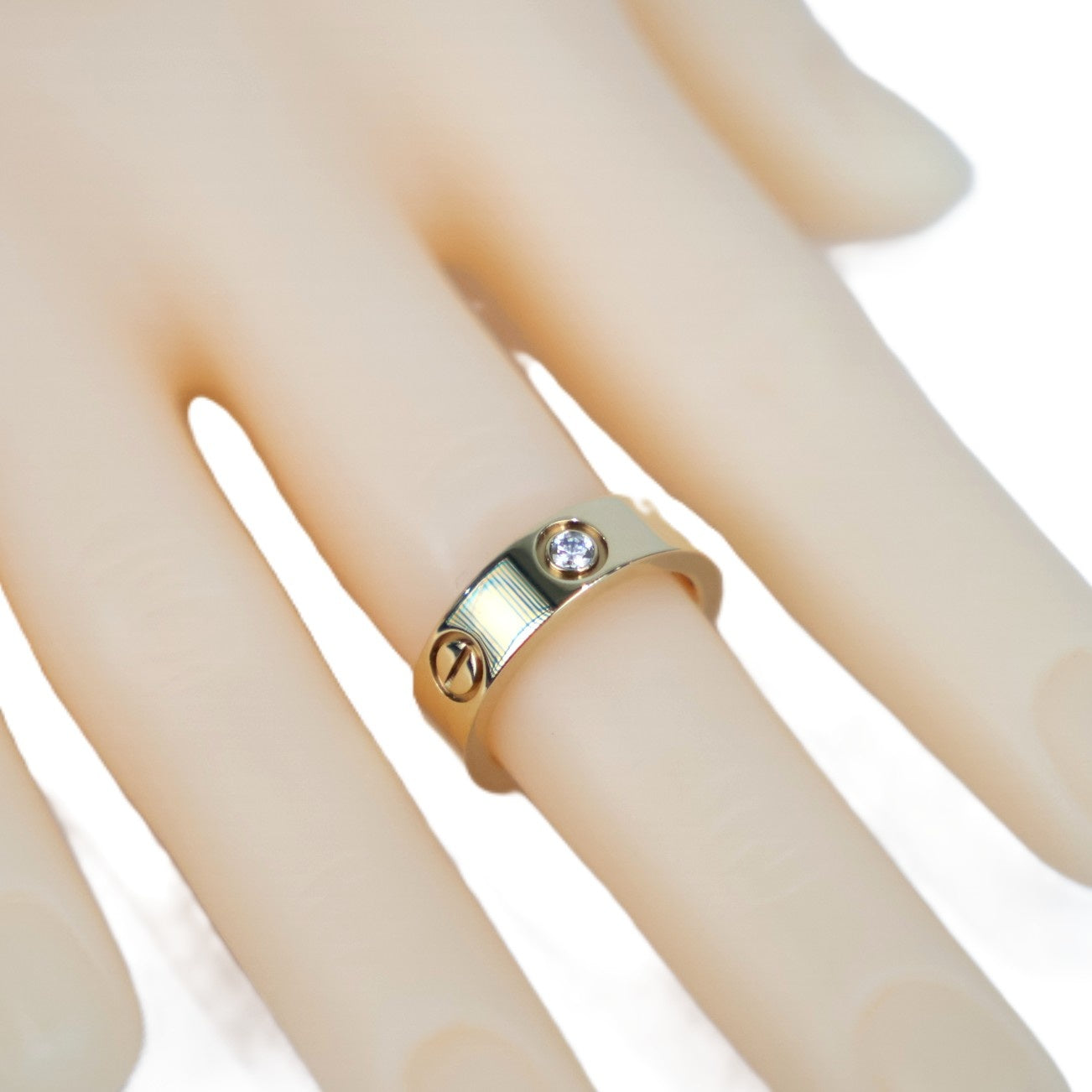 Cartier B4032449 Love Classic Model 3-Diamonds #49 Ring