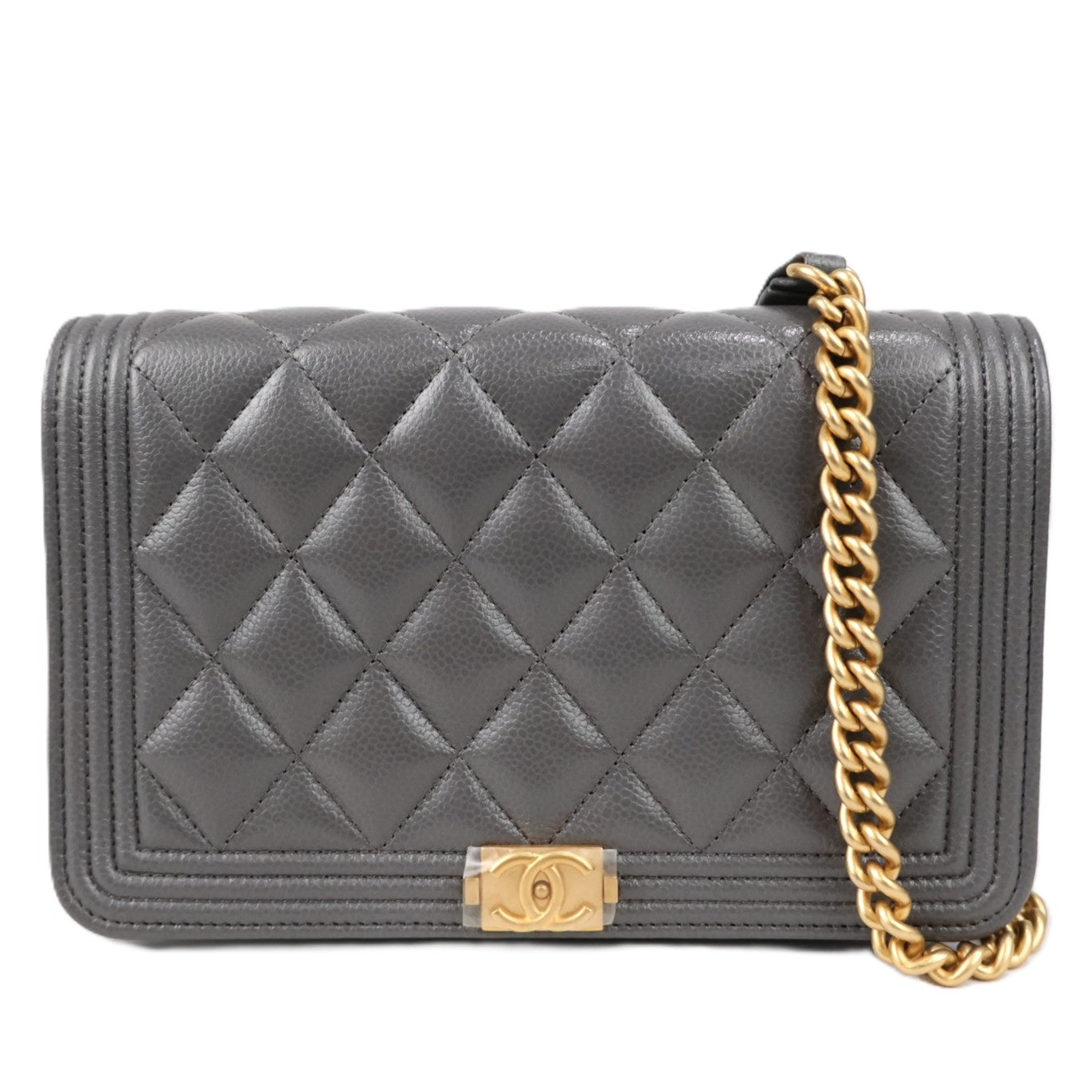CHANEL AP1117 BOY CHANEL WALLET ON CHAIN