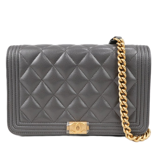 CHANEL AP1117 BOY CHANEL WALLET ON CHAIN
