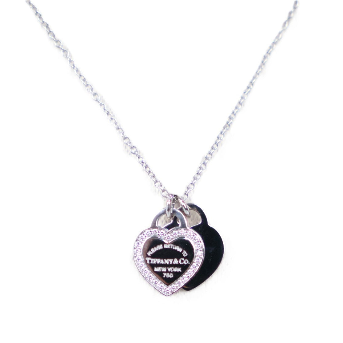 TIFFANY & Co. Return to Tiffany Double Heart Tag Mini Necklace