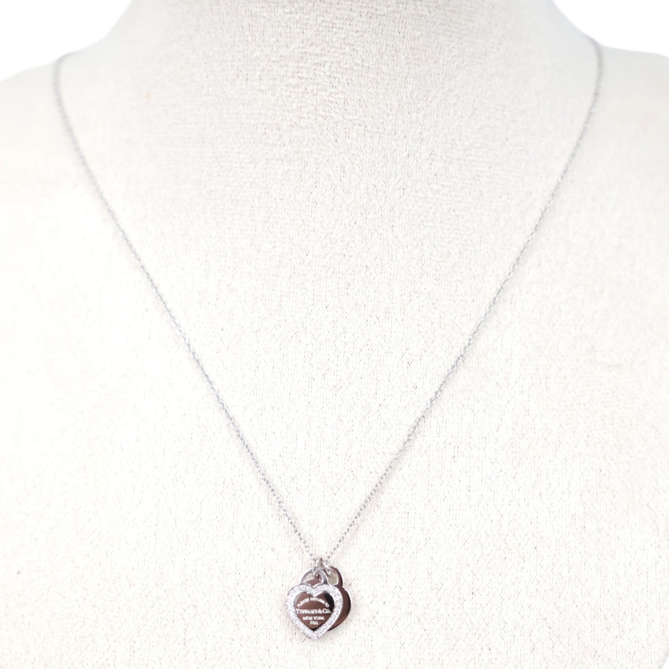 TIFFANY & Co. Return to Tiffany Double Heart Tag Mini Necklace