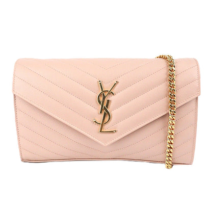 SAINT LAURENT 377828 BOW01 CASSANDRE WALLET ON CHAIN