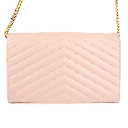SAINT LAURENT 377828 BOW01 CASSANDRE WALLET ON CHAIN