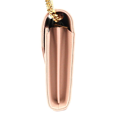 SAINT LAURENT 377828 BOW01 CASSANDRE WALLET ON CHAIN