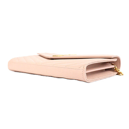 SAINT LAURENT 377828 BOW01 CASSANDRE WALLET ON CHAIN