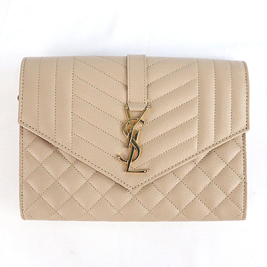 SAINT LAURENT 651030 BOW91 ENVELOPE CLUTCH BAG