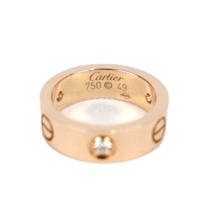 Cartier B4087549 Love Classic Model 3-Diamonds #49 Ring