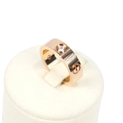 Cartier B4087549 Love Classic Model 3-Diamonds #49 Ring