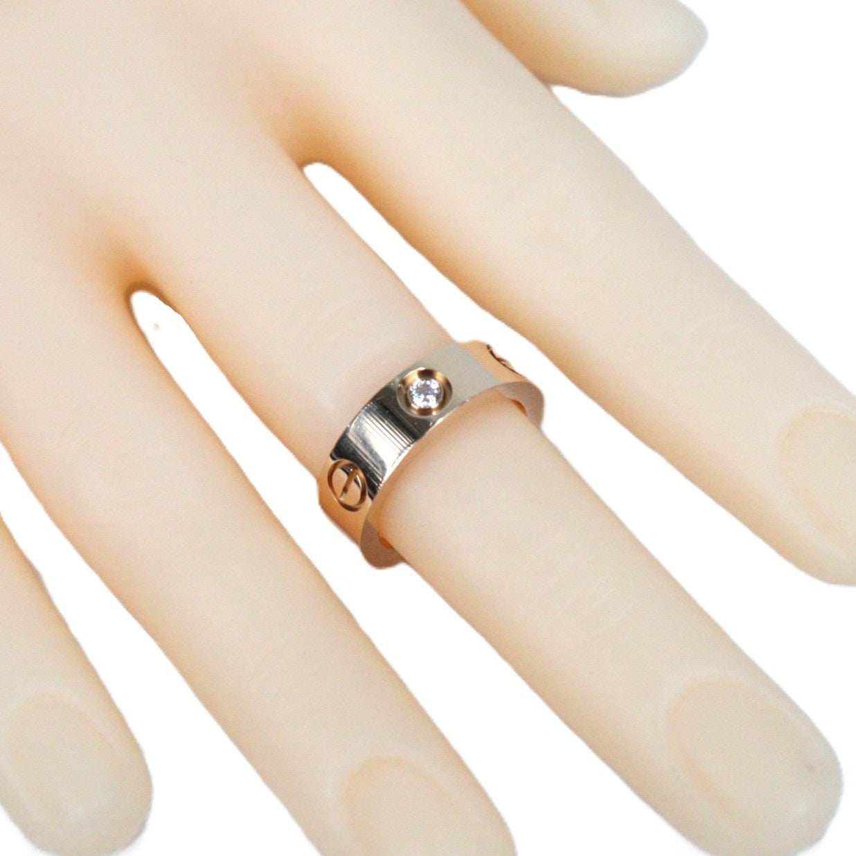 Cartier B4087549 Love Classic Model 3-Diamonds #49 Ring