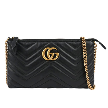GUCCI 443447 DTD1T GG MARMONT WALLET ON CHAIN