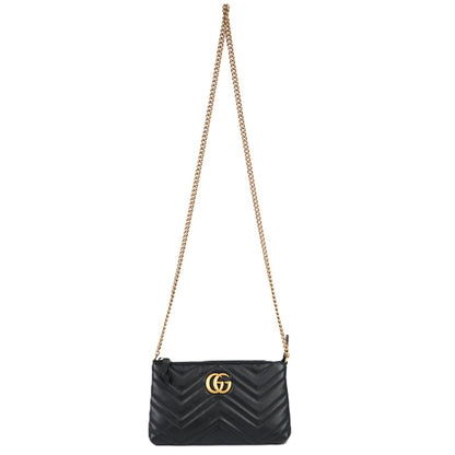 GUCCI 443447 DTD1T GG MARMONT WALLET ON CHAIN