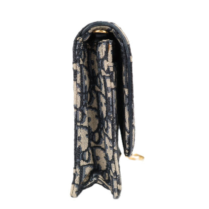 DIOR S5620CTZQ SADDLE POUCH WALLET ON CHAIN
