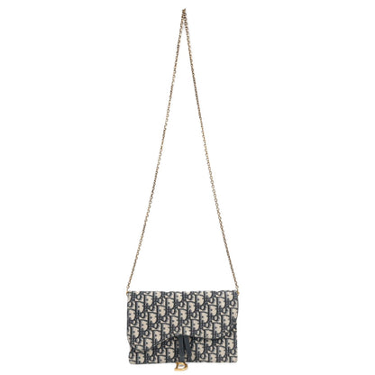 DIOR S5620CTZQ SADDLE POUCH WALLET ON CHAIN