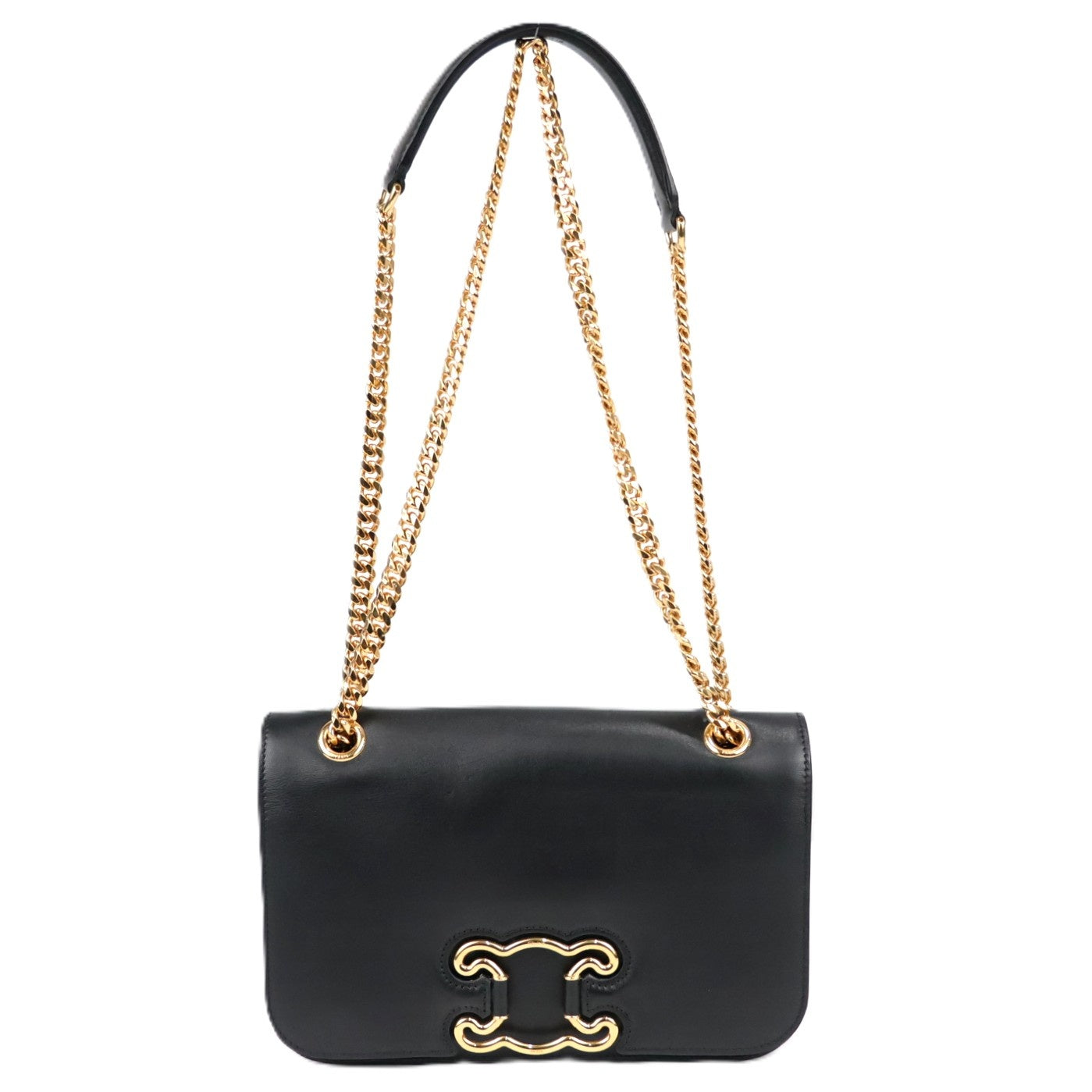 CELINE 199813EPA TRIOMPHE FRAME MEDIUM SHOULDER BAG