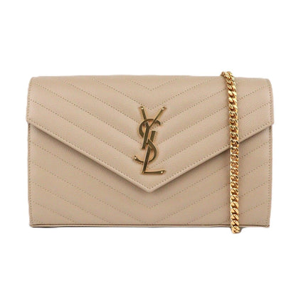 SAINT LAURENT 377828 BOW01 CASSANDRE WALLET ON CHAIN