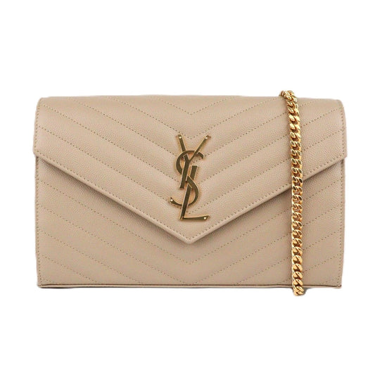 SAINT LAURENT 377828 BOW01 CASSANDRE WALLET ON CHAIN