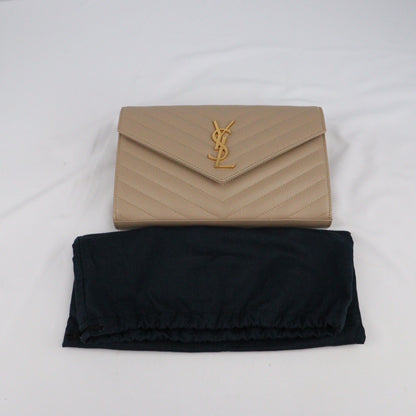 SAINT LAURENT 377828 BOW01 CASSANDRE WALLET ON CHAIN