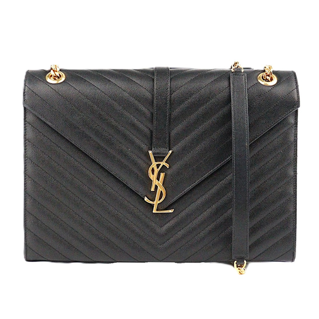 SAINT LAURENT 396910 BOW01 ENVELOPE LARGE SHOULDER BAG