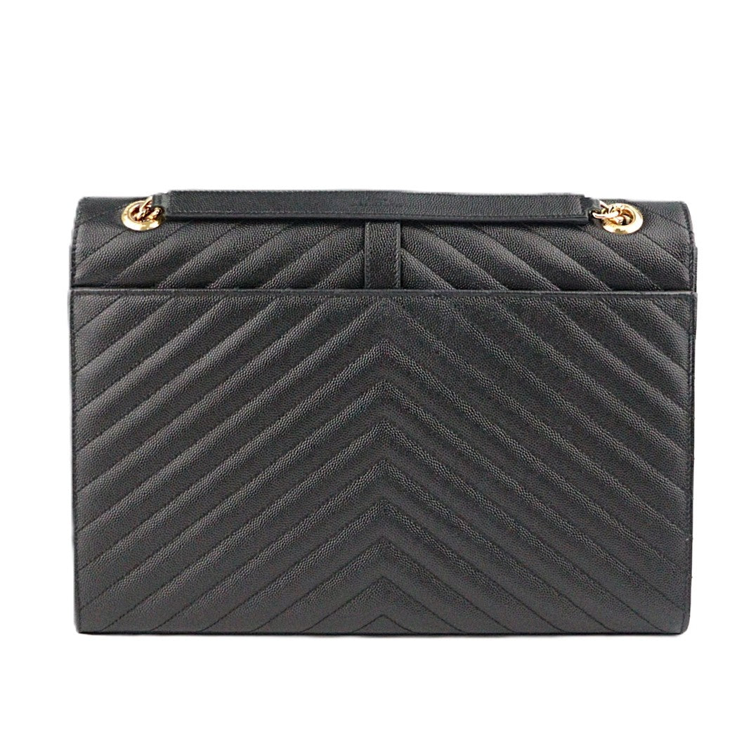 SAINT LAURENT 396910 BOW01 ENVELOPE LARGE SHOULDER BAG
