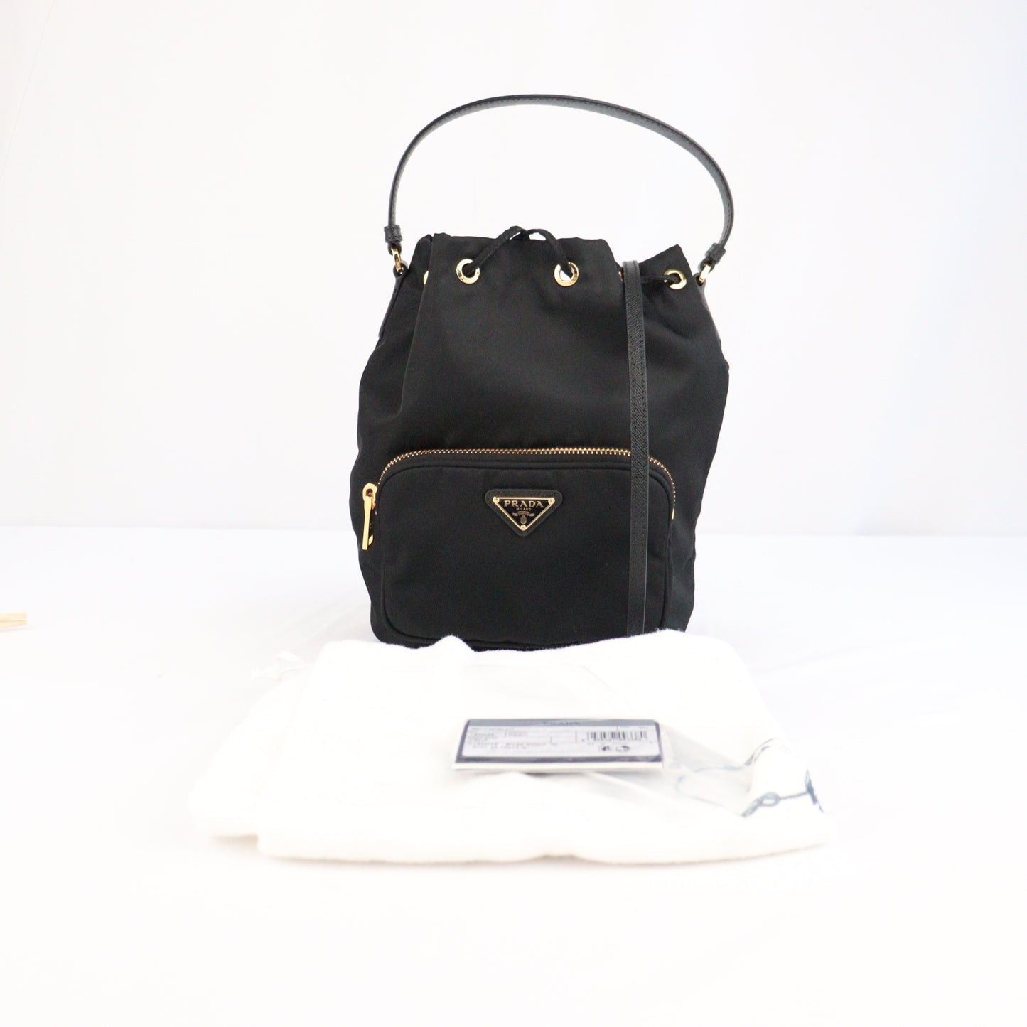 PRADA 1BH038 DUET HANDBAG