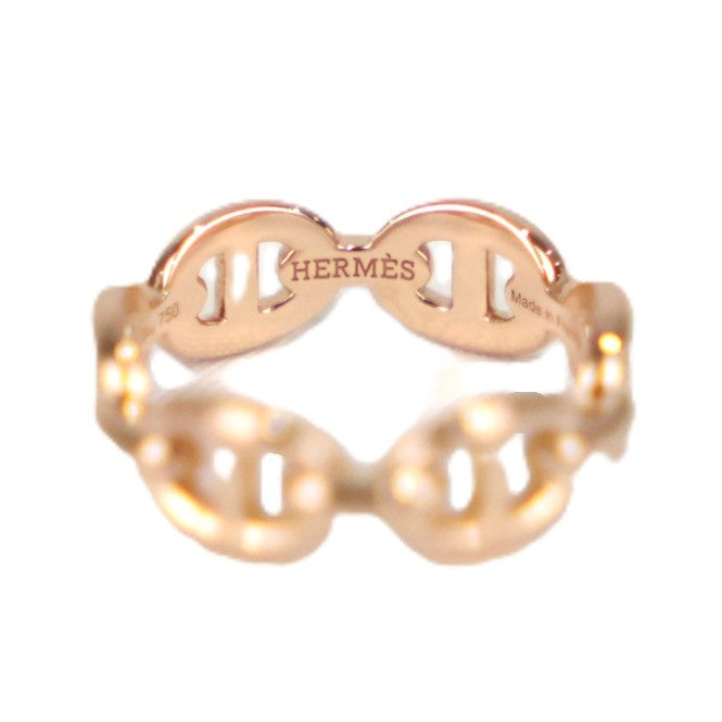 HERMES H110025B Chaine d'Ancre Enchainee Small Model #48 Ring