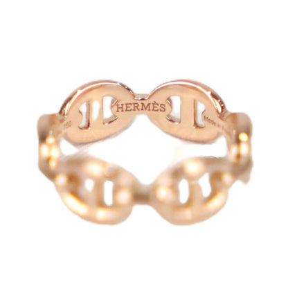 HERMES H110025B Chaine d'Ancre Enchainee Small Model #48 Ring