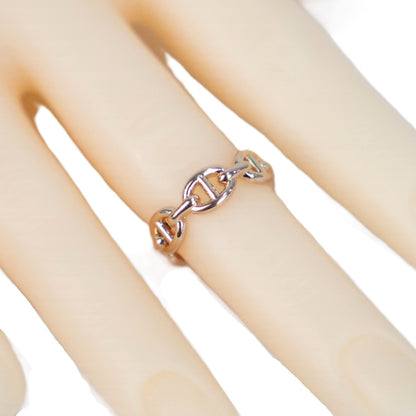 HERMES H110025B Chaine d'Ancre Enchainee Small Model #48 Ring