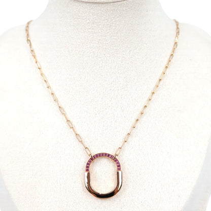 TIFFANY & Co. 73965950 Lock Medium Rose Edition Necklace