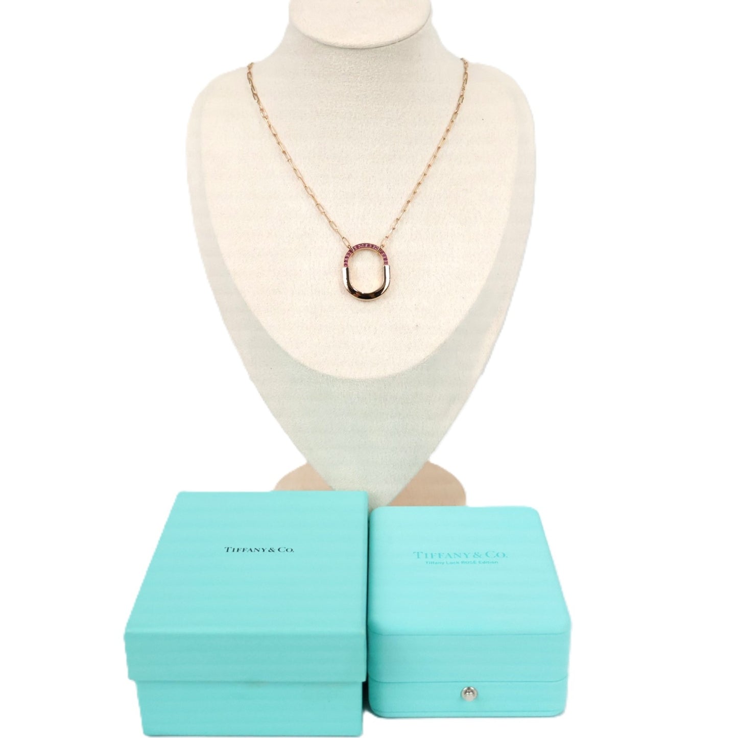 TIFFANY & Co. 73965950 Lock Medium Rose Edition Necklace
