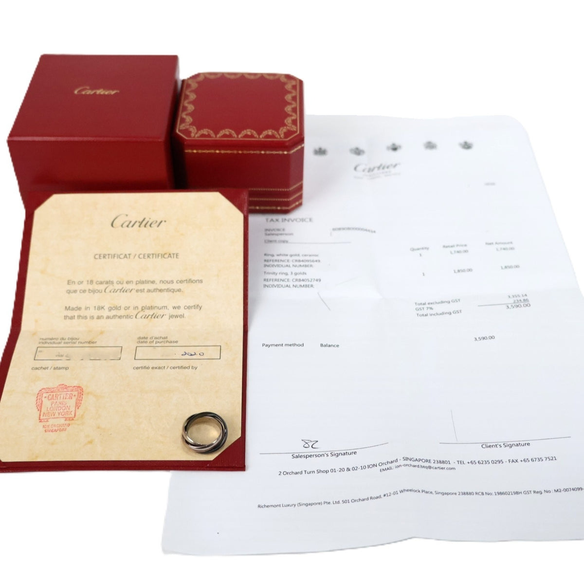 Cartier B4095649 Trinity #49 Ring