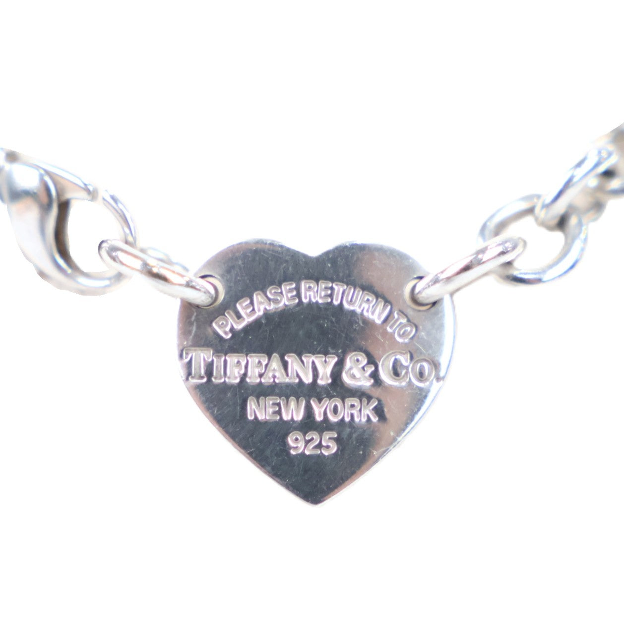 TIFFANY & Co. 60115712 Return to Tiffany Heart Tag Chain Link Choker Necklace