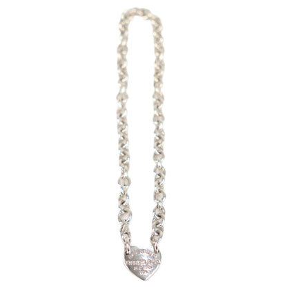 TIFFANY & Co. 60115712 Return to Tiffany Heart Tag Chain Link Choker Necklace