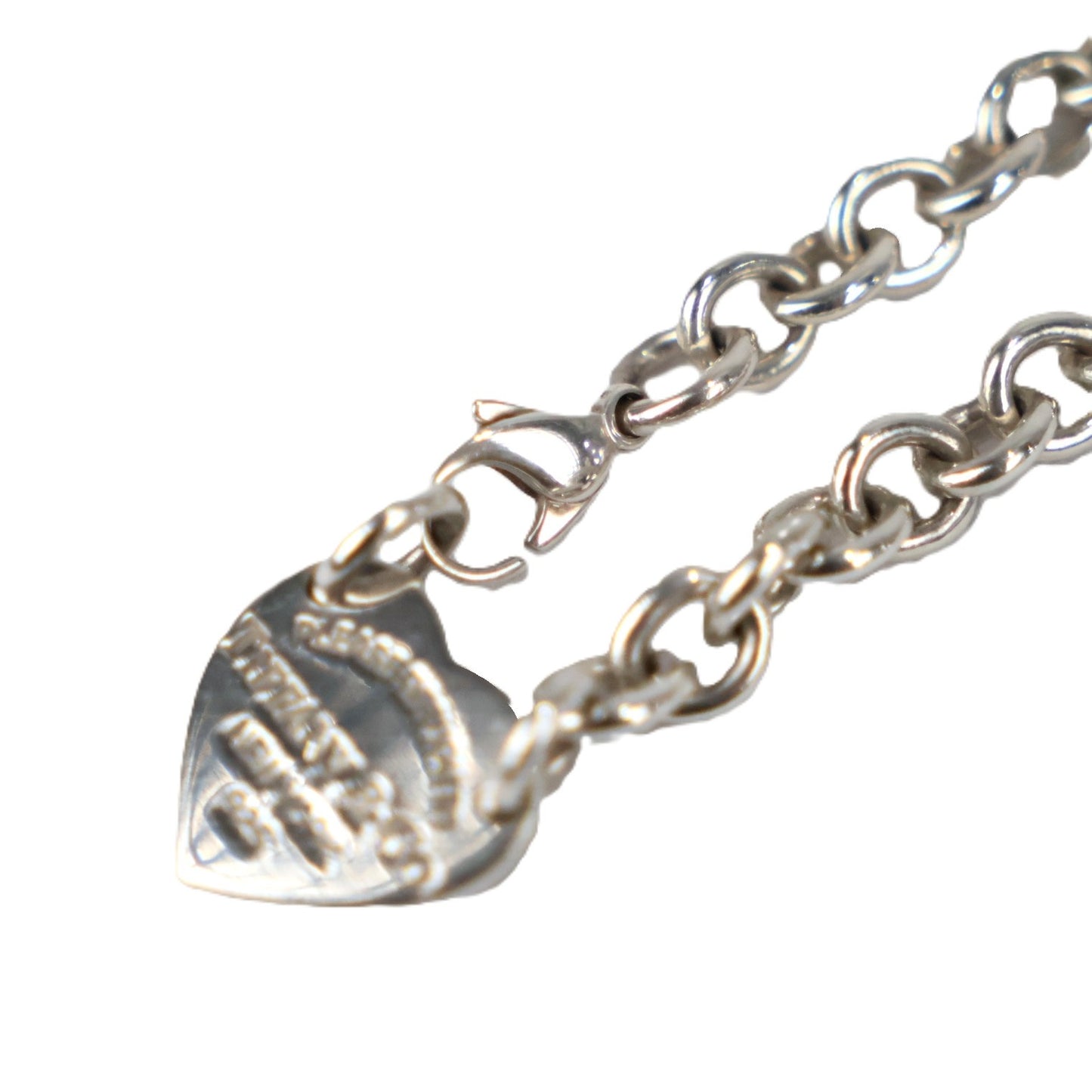 TIFFANY & Co. 60115712 Return to Tiffany Heart Tag Chain Link Choker Necklace