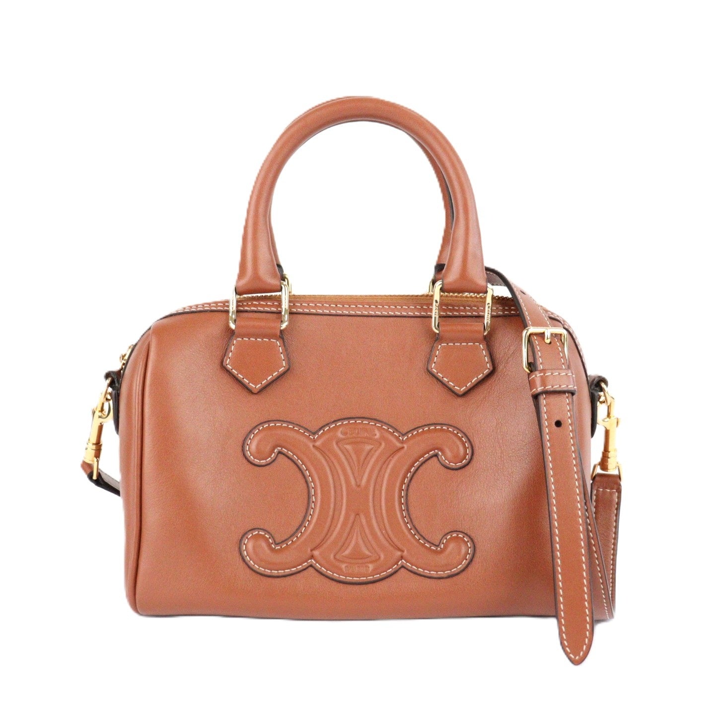 CELINE 113773DU3 BOSTON CUIR TRIOMPHE SMALL HANDBAG