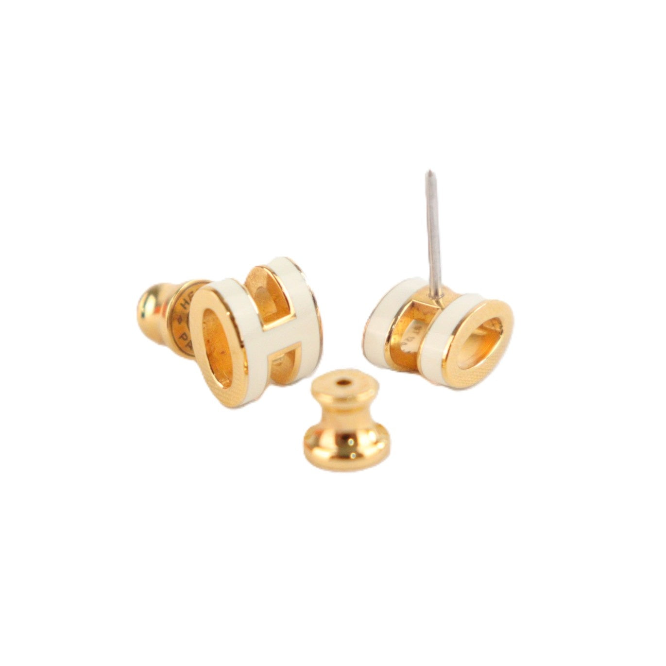 HERMES 608002F POP H MINI EARRINGS
