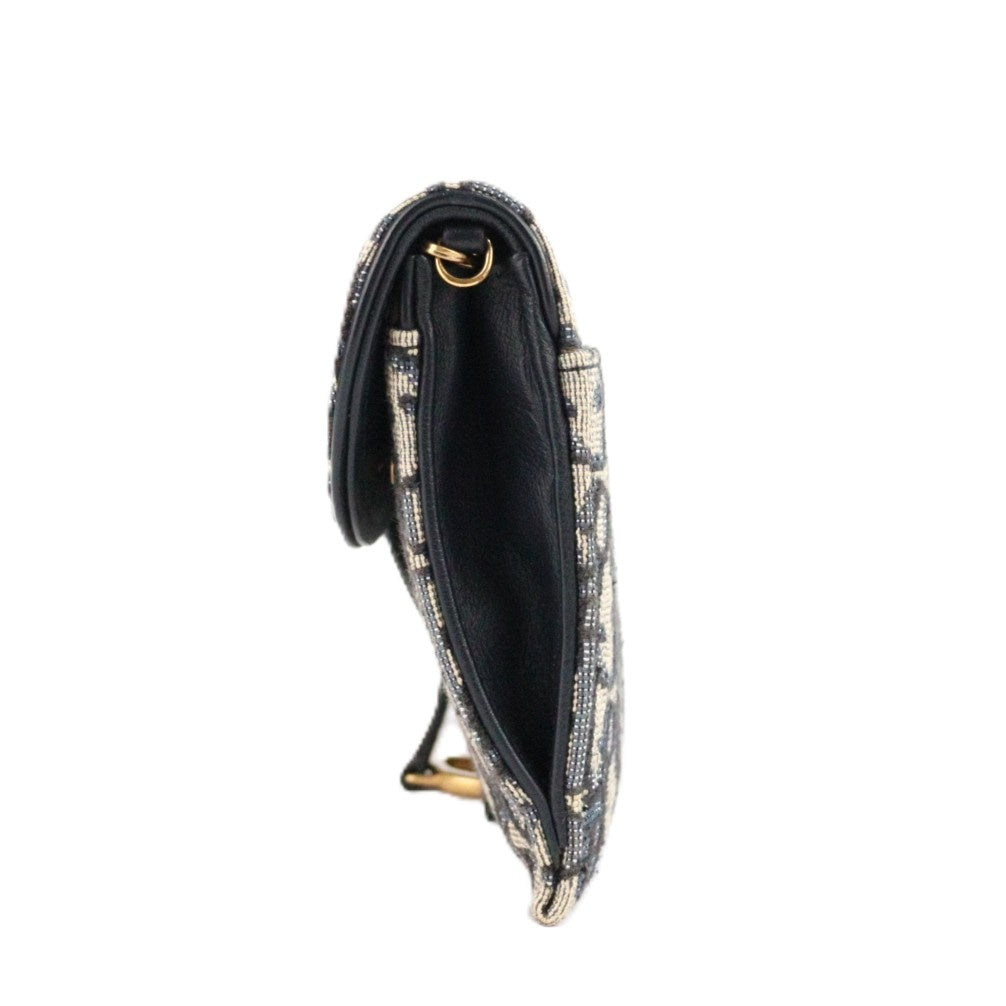 DIOR S5614CTZQ SADDLE WALLET ON CHAIN