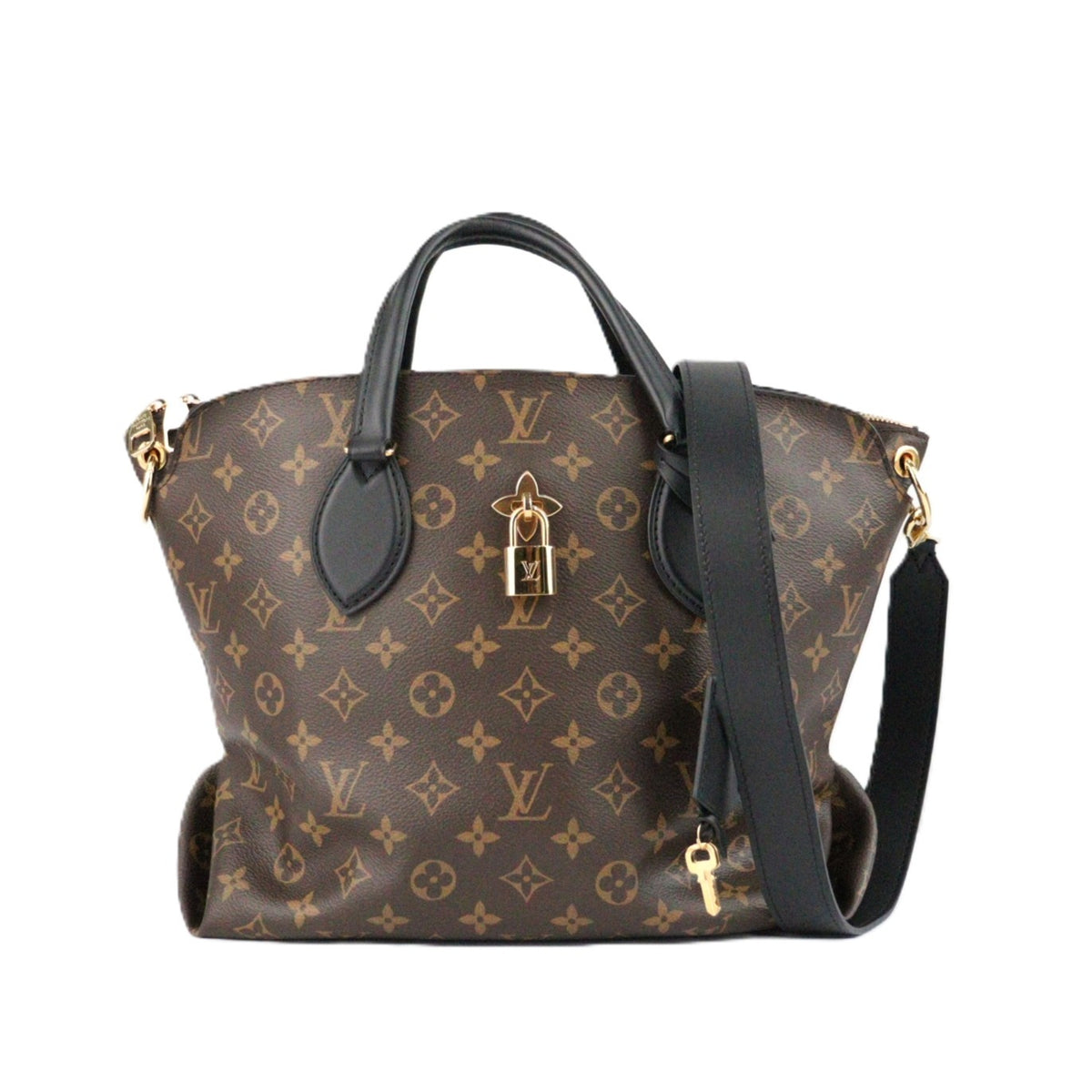 LOUIS VUITTON M44347 FLOWER ZIPPED TOTE MM TOTE BAG