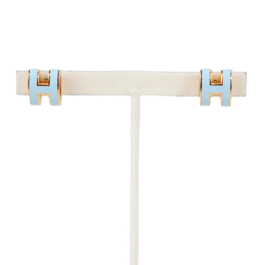 HERMES 608002F POP H MINI EARRINGS