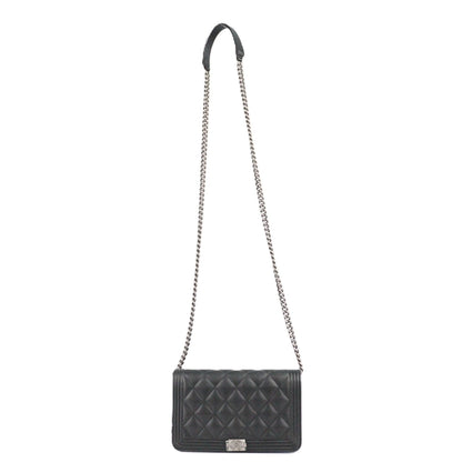 CHANEL AP1117 BOY CHANEL WALLET ON CHAIN