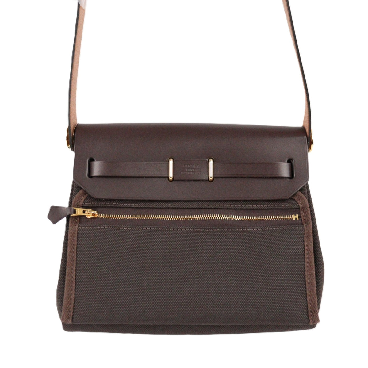 HERMES 087120CC HERBAG ZIP LAQUE 20 CROSSBODY BAG