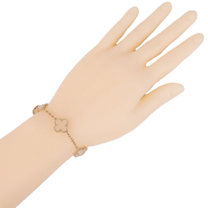 Van Cleef & Arpels VCARP39D00 Vintage Alhambra Rock Crystal 5-Motifs Bracelet