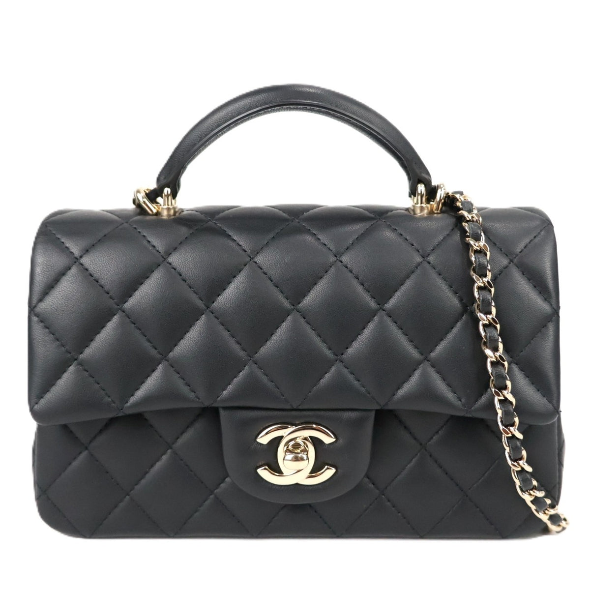 CHANEL AS2431 TOP HANDLE FLAP HANDBAG