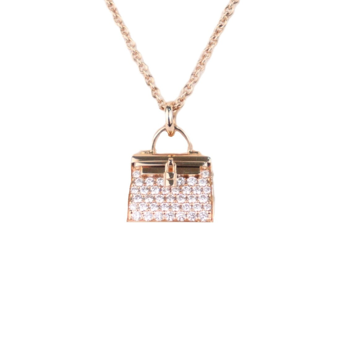 HERMES H121310B Amulettes Kelly Necklace