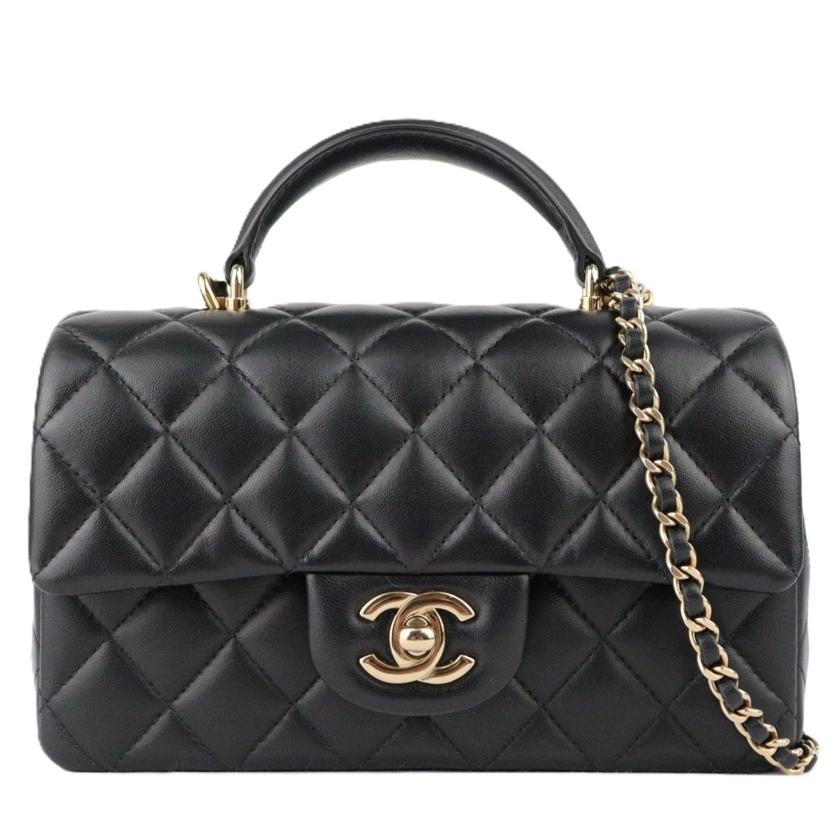 CHANEL AS2431 TOP HANDLE FLAP HANDBAG