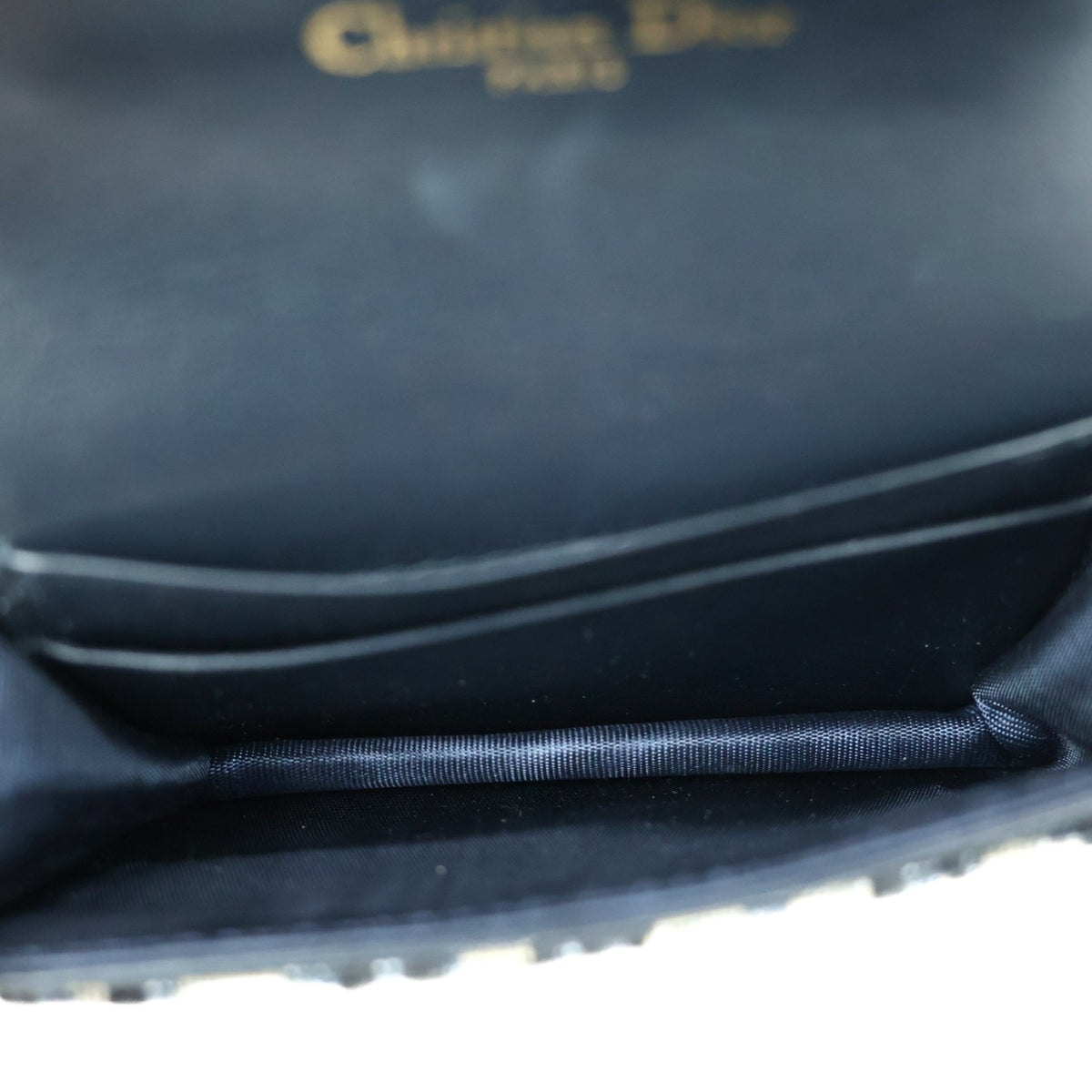 DIOR S5611CTZQ SADDLE BLOOM CARD HOLDER