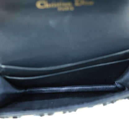 DIOR S5611CTZQ SADDLE BLOOM CARD HOLDER