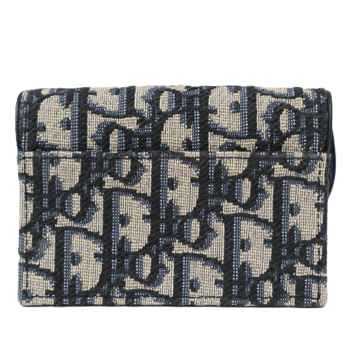 DIOR S5611CTZQ SADDLE BLOOM CARD HOLDER