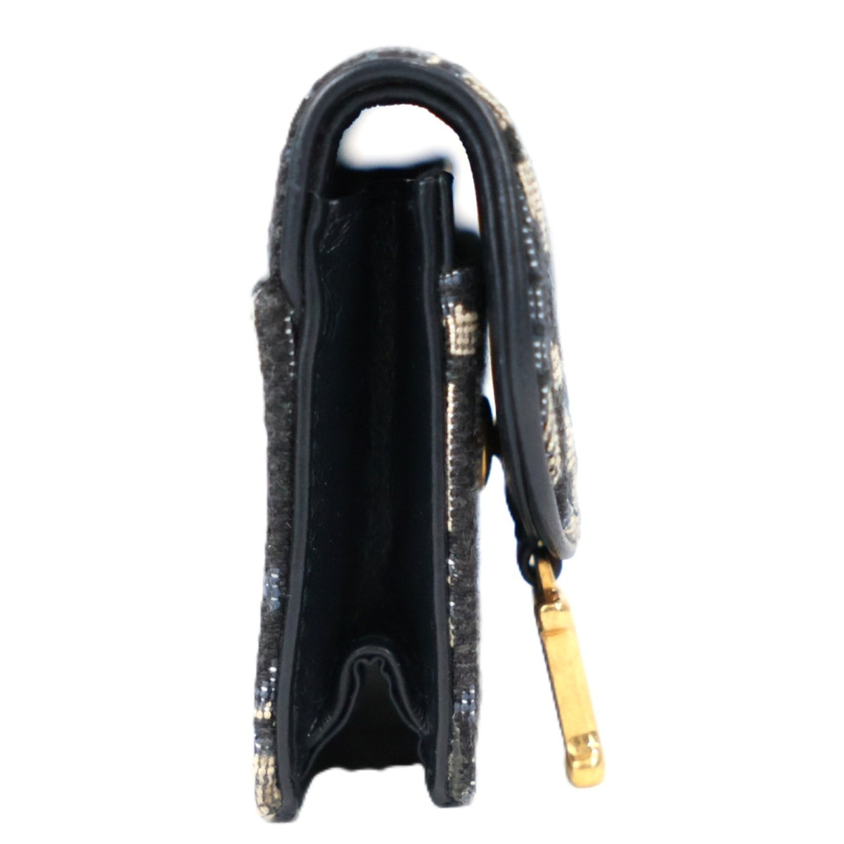 DIOR S5611CTZQ SADDLE BLOOM CARD HOLDER